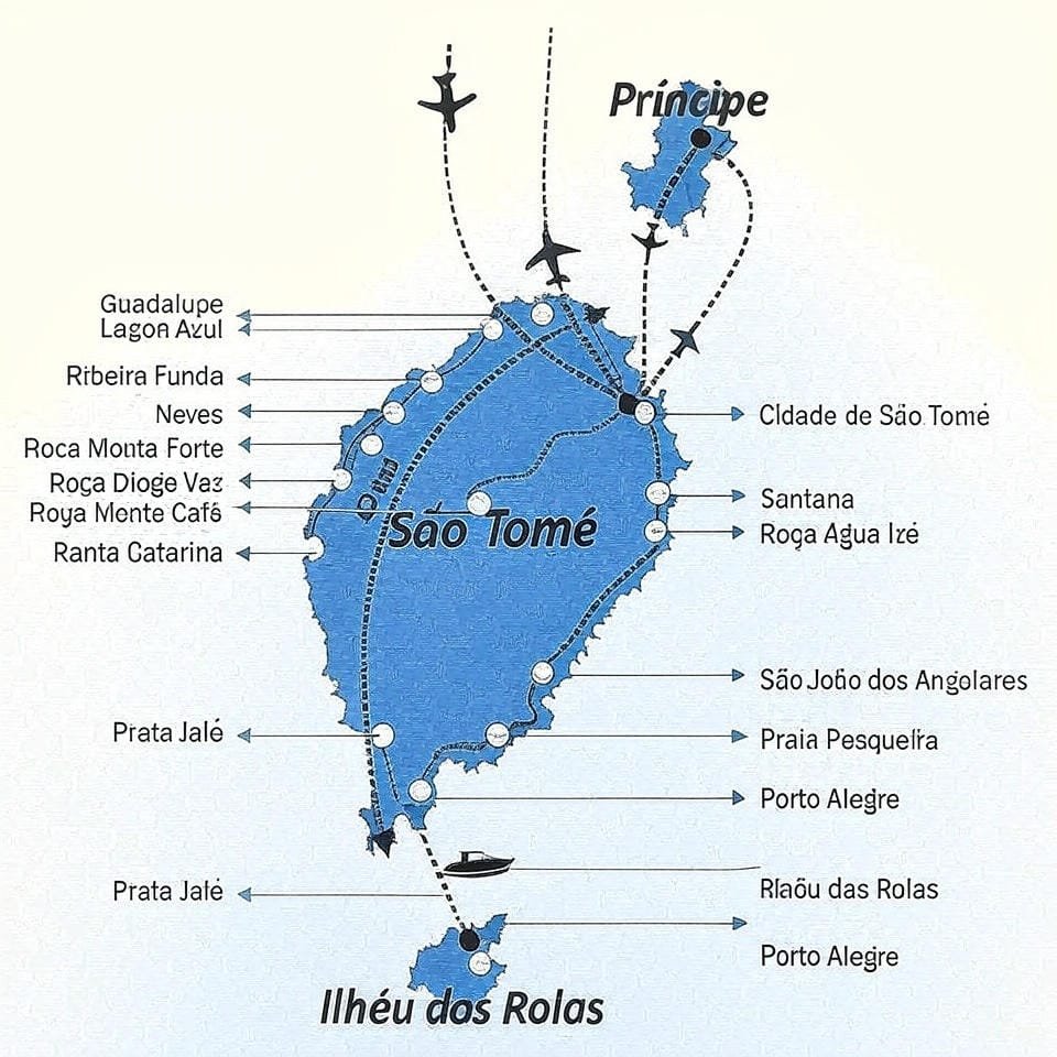 São Tomé e Príncipe Mapa